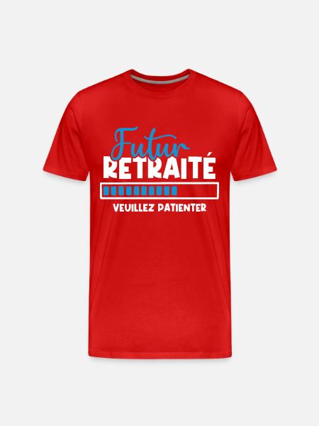 Futur retraité - T-shirt bio Premium Homme - rouge