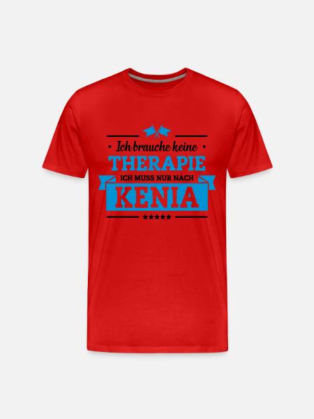 Nur nach Kenia - Männer Premium Bio T-Shirt - Rot
