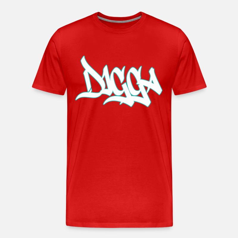 Digga - Männer Premium Bio T-Shirt - Rot