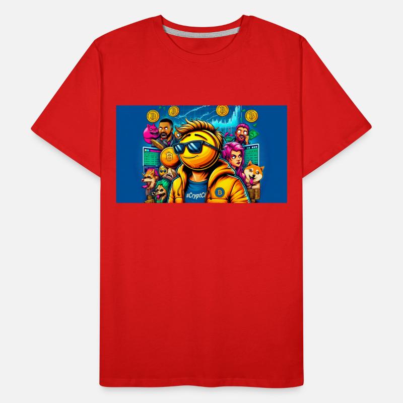 Crypto chaos: Bitcoin vs. ETH Men's Premium Organic T-Shirt