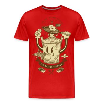 MR Rocket Stove (sepia) - Men's Premium Organic T-Shirt - red - Front - Damien (186cm)