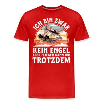 Fallschirmspringen Fallschirmspringer Fallschirm - Männer Premium Bio T-Shirt - Rot - Vorne - Damien (186cm)