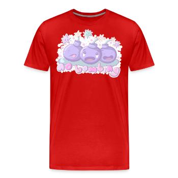 Nein zu Bombenangriffen - Männer Premium Bio T-Shirt - Rot - Vorne - Damien (186cm)