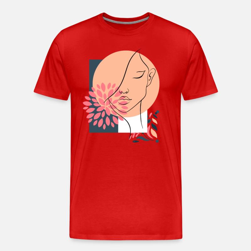 Feminin Magic - Männer Premium Bio T-Shirt - Rot