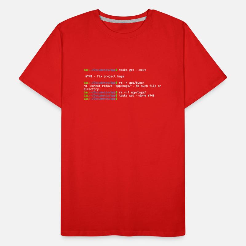linux shell fix bugs T-shirt bio Premium Homme