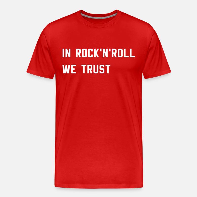 Rock n roll - Männer Premium Bio T-Shirt - Rot