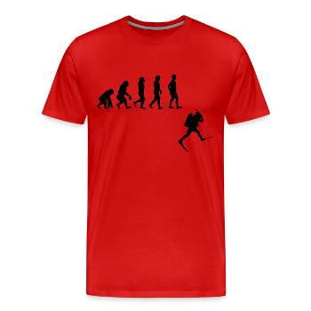 Evolution Freitauchen Freitauchen Plongée - Männer Premium Bio T-Shirt - Rot - Vorne - Damien (186cm)