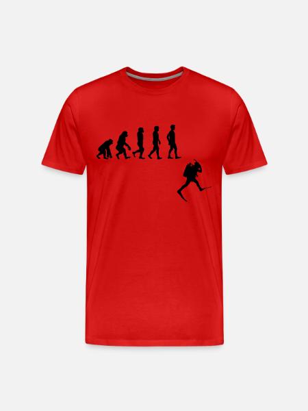 Evolution Freitauchen Freitauchen Plongée - Männer Premium Bio T-Shirt - Rot