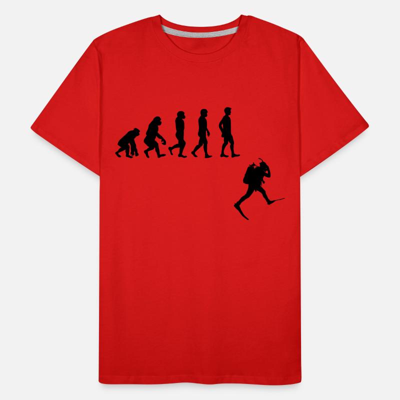 Evolution Freitauchen Freitauchen Plongée Männer Premium Bio T-Shirt