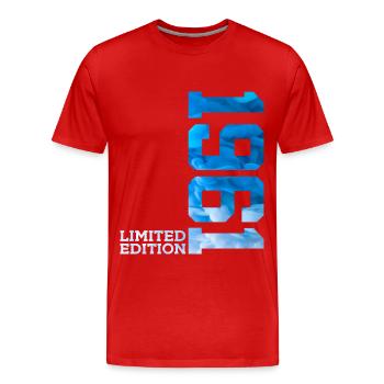 65TH BIRTHDAY LIMITED EDITION 1961 - Men's Premium Organic T-Shirt - red - Front - Damien (186cm)