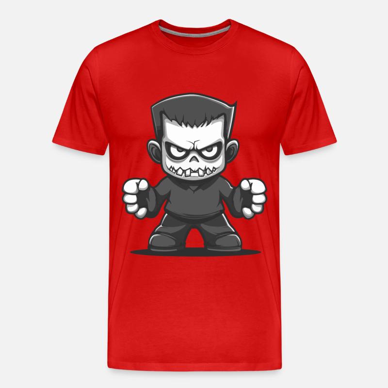 Zombie Halloween Comic - Männer Premium Bio T-Shirt - Rot