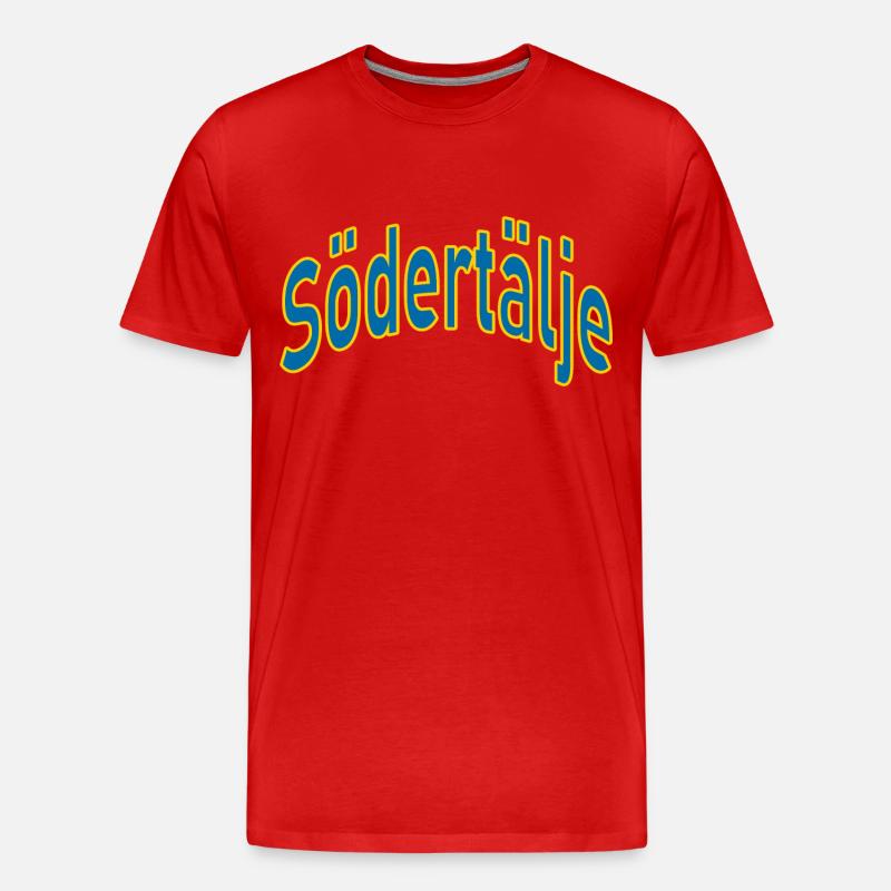 Södertälje - Männer Premium Bio T-Shirt - Rot