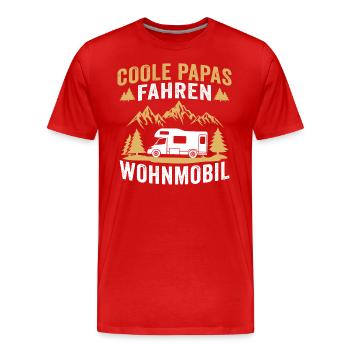 Coole Papas fahren wohnmobil - Männer Premium Bio T-Shirt - Rot - Vorne - Damien (186cm)