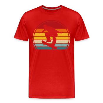 Skater skateboard skater - Männer Premium Bio T-Shirt - Rot - Vorne - Damien (186cm)