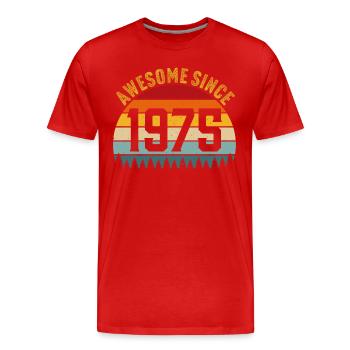 Génial depuis 1975 t-shirt rétro 1975 - T-shirt bio Premium Homme - rouge - Devant - Damien (186cm)