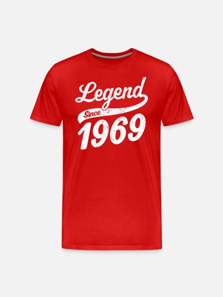 Legend Since 1969 - Men's Premium Organic T-Shirt - red