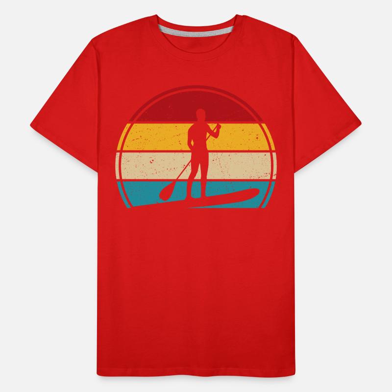 Rétro paddle paddle surf paddle surf paddle surf T-shirt bio Premium Homme