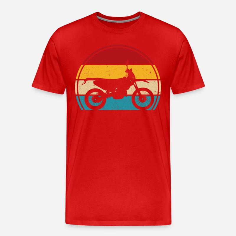 Retro motoCross supercross - Männer Premium Bio T-Shirt - Rot