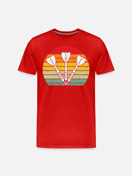 Dart Retro Darter - Männer Premium Bio T-Shirt - Rot