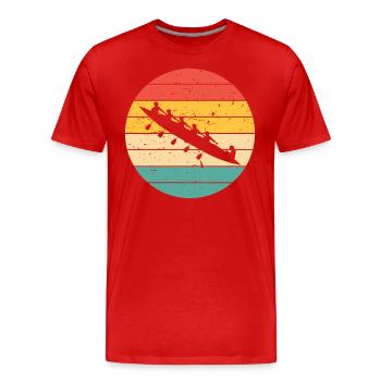 Aviron rétro bateau à rames vintage aviron - T-shirt bio Premium Homme - rouge - Devant - Damien (186cm)