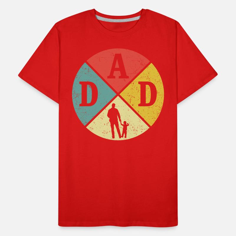 Father and Son Retro Gift Daddy Son Men's Premium Organic T-Shirt