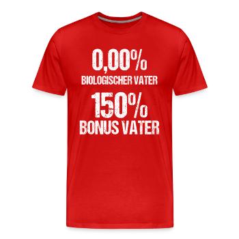 Bonus Vater Papa Papi Stiefvater Vatertag Geschenk - Männer Premium Bio T-Shirt - Rot - Vorne - Damien (186cm)