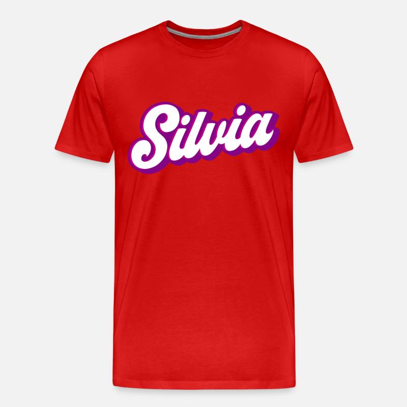 Silvia | Farben änderbar - Männer Premium Bio T-Shirt - Rot