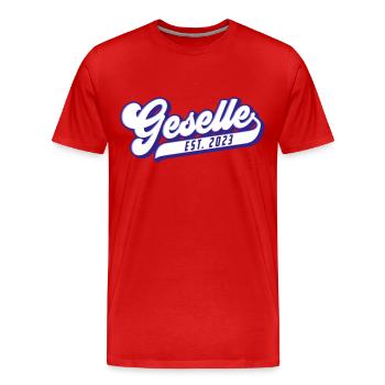 Stolzer Geselle - seit 2023 | Farben änderbar - Männer Premium Bio T-Shirt - Rot - Vorne - Damien (186cm)