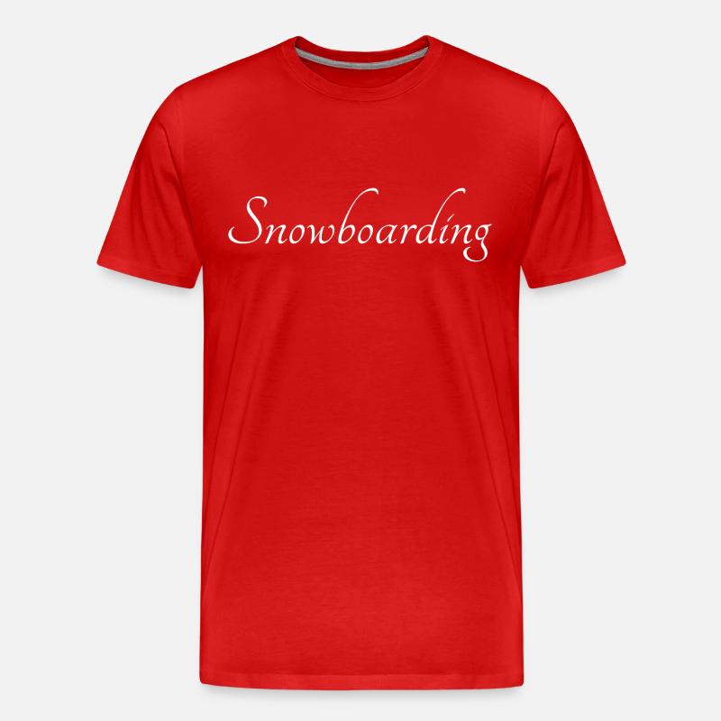 snowboarding - Männer Premium Bio T-Shirt - Rot