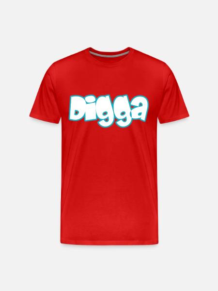 Digga - Männer Premium Bio T-Shirt - Rot