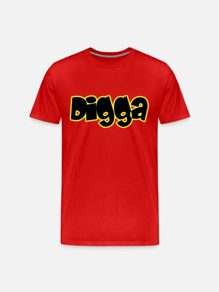 Digga - Männer Premium Bio T-Shirt - Rot