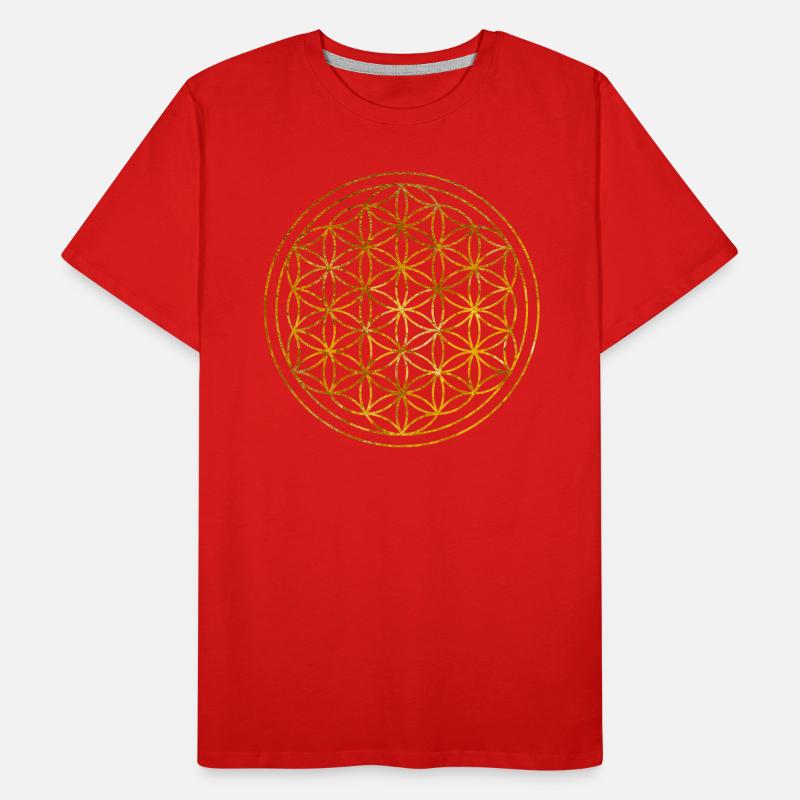 Blume des Lebens -Lebensblume Männer Premium Bio T-Shirt