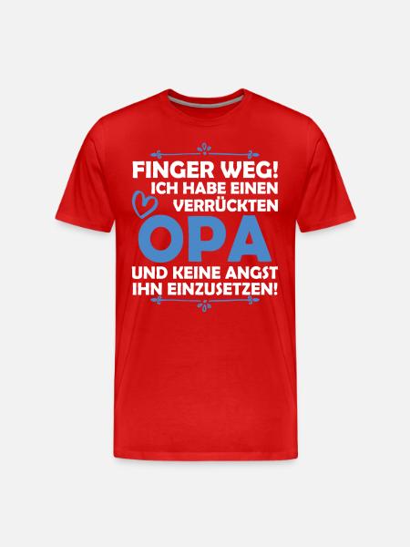 J'ai un grand-père fou - T-shirt bio Premium Homme - rouge