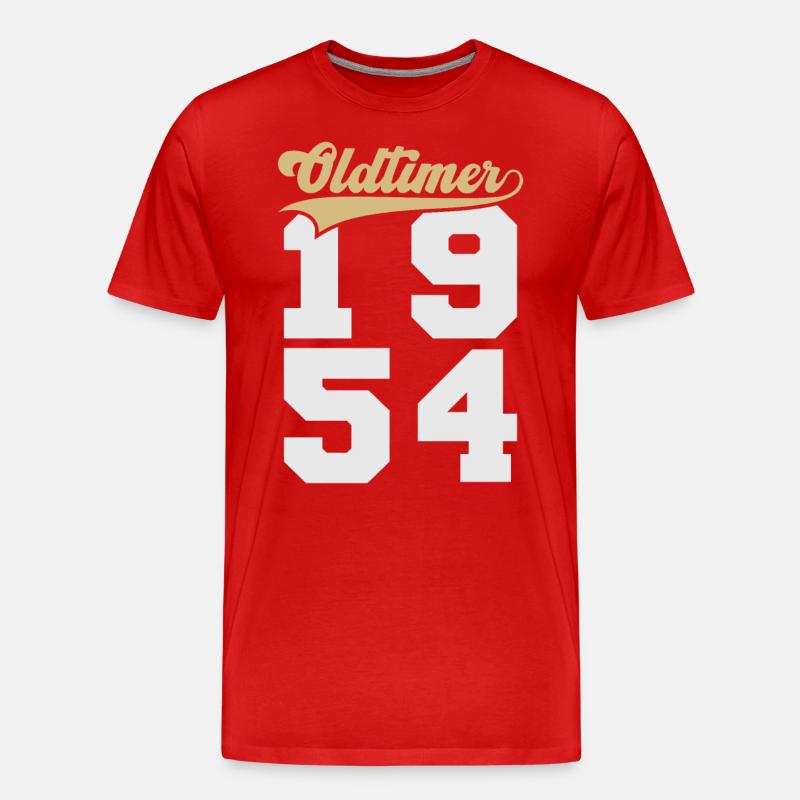 Oldtimer 1954 - Männer Premium Bio T-Shirt - Rot