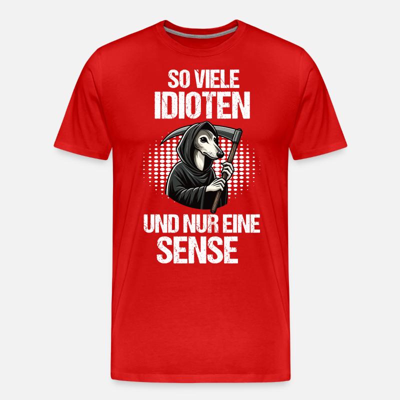 So Viele Idioten Whippet Windhund Whippets - Männer Premium Bio T-Shirt - Rot