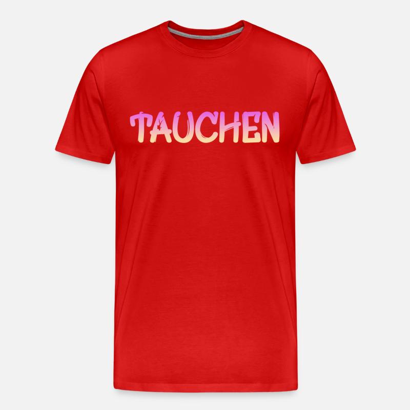 Tauchen - Männer Premium Bio T-Shirt - Rot
