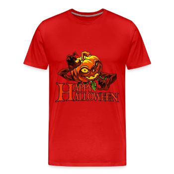 Halloween-Happy Halloween Party - Männer Premium Bio T-Shirt - Rot - Vorne - Damien (186cm)