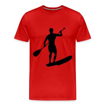 Stand Up Paddle (Stand Up Paddle) - T-shirt bio Premium Homme - rouge - Devant - Damien (186cm)