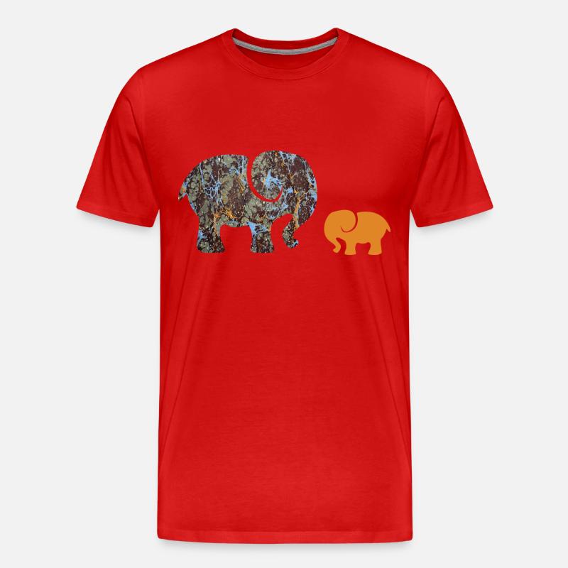 elefant e 85 - Männer Premium Bio T-Shirt - Rot