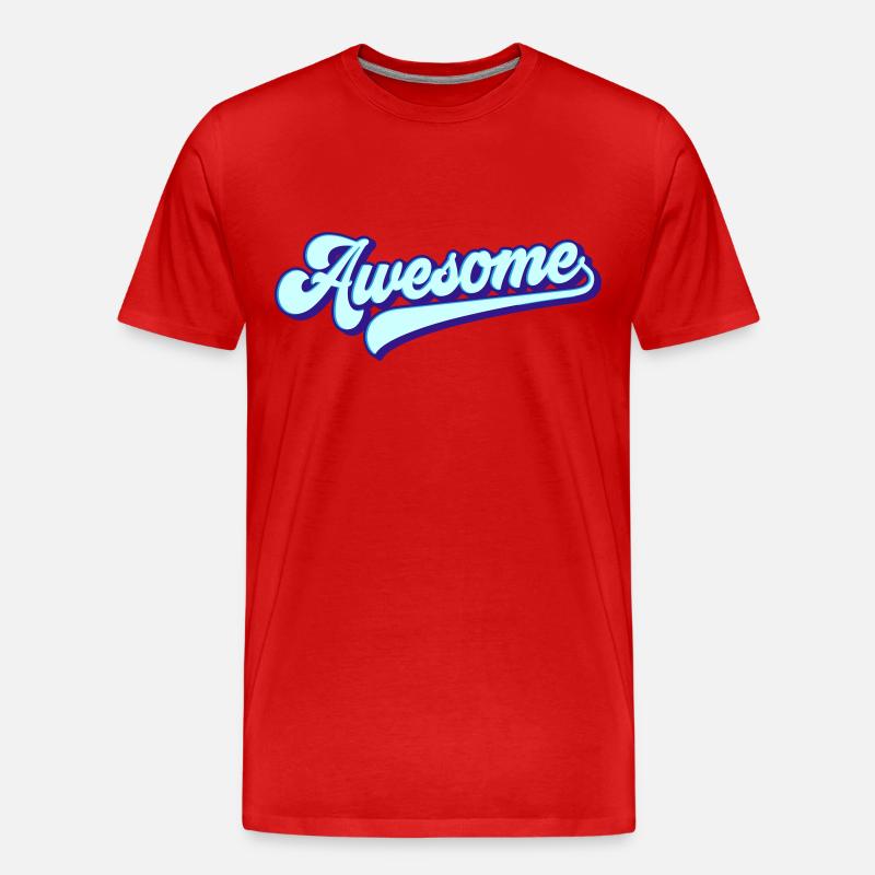 Awesome | Farben änderbsr - Männer Premium Bio T-Shirt - Rot