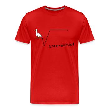 Ente Wurzel Mathematik mathematic algebra geometri - Männer Premium Bio T-Shirt - Rot - Vorne - Damien (186cm)