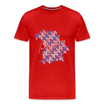 Bayern - Männer Premium Bio T-Shirt - Rot - Vorne - Damien (186cm)