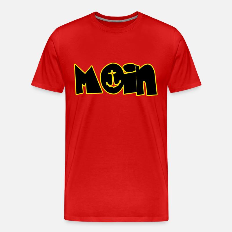Ja Moin - Männer Premium Bio T-Shirt - Rot