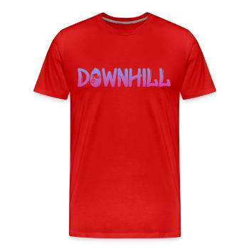 Downhill - Männer Premium Bio T-Shirt - Rot - Vorne - Damien (186cm)