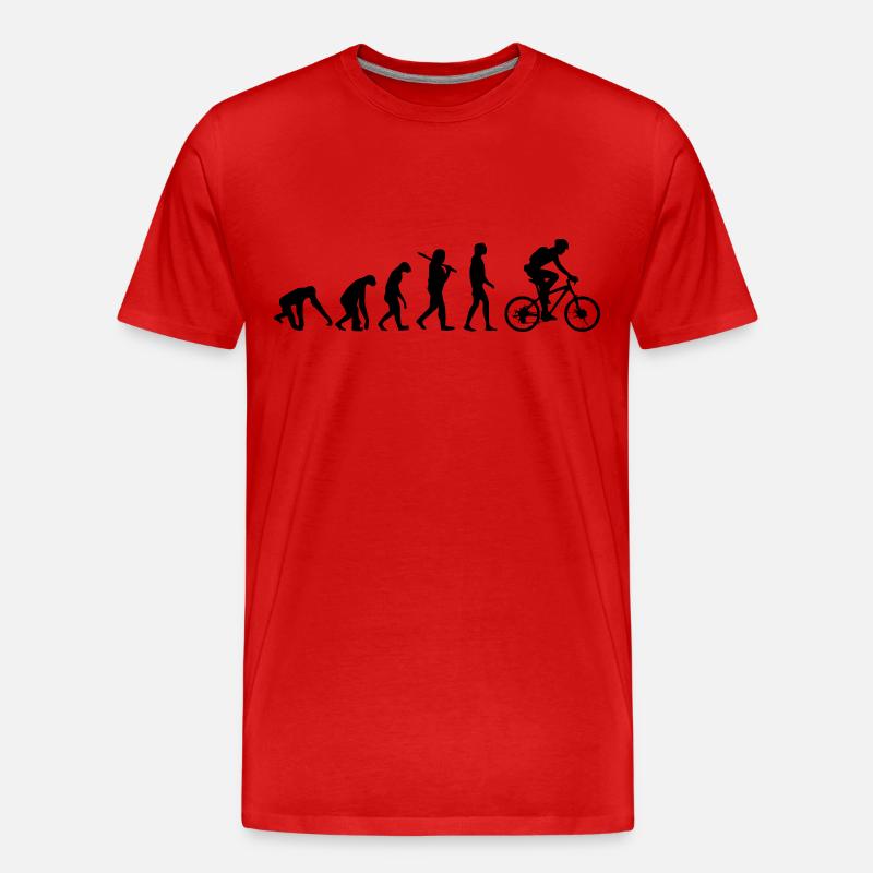 FAHRRAD EVOLUTION - Männer Premium Bio T-Shirt - Rot