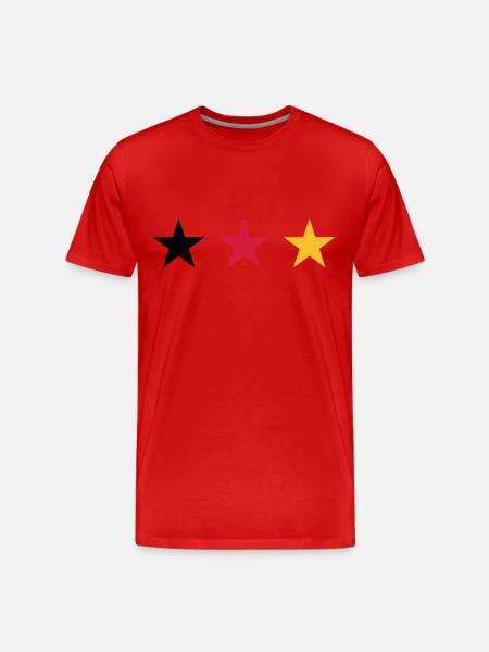 Three stars Germany flag - Men's Premium Organic T-Shirt - red