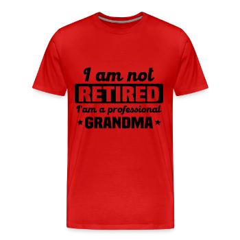 Je suis une grand-mère professionnelle - T-shirt bio Premium Homme - rouge - Devant - Damien (186cm)