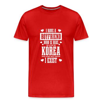 K-Pop Fan Gift Korean Pop Music - Men's Premium Organic T-Shirt - red - Front - Damien (186cm)