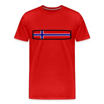 Drapeau norvégien - T-shirt bio Premium Homme - rouge - Devant - Damien (186cm)