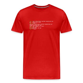 linux shell git clone - T-shirt bio Premium Homme - rouge - Devant - Damien (186cm)